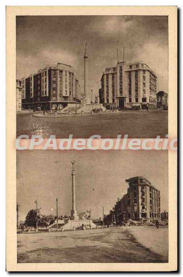 CPA Caen Monument Aux Morts Et Hotel Malherbe