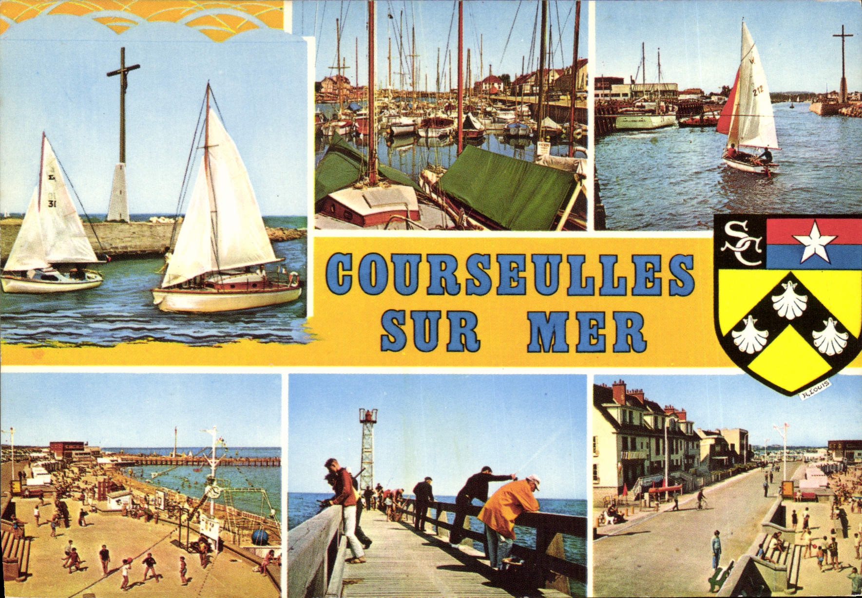 Courseulles-sur-Mer — vue du port et de la plage — Éditions Normandie