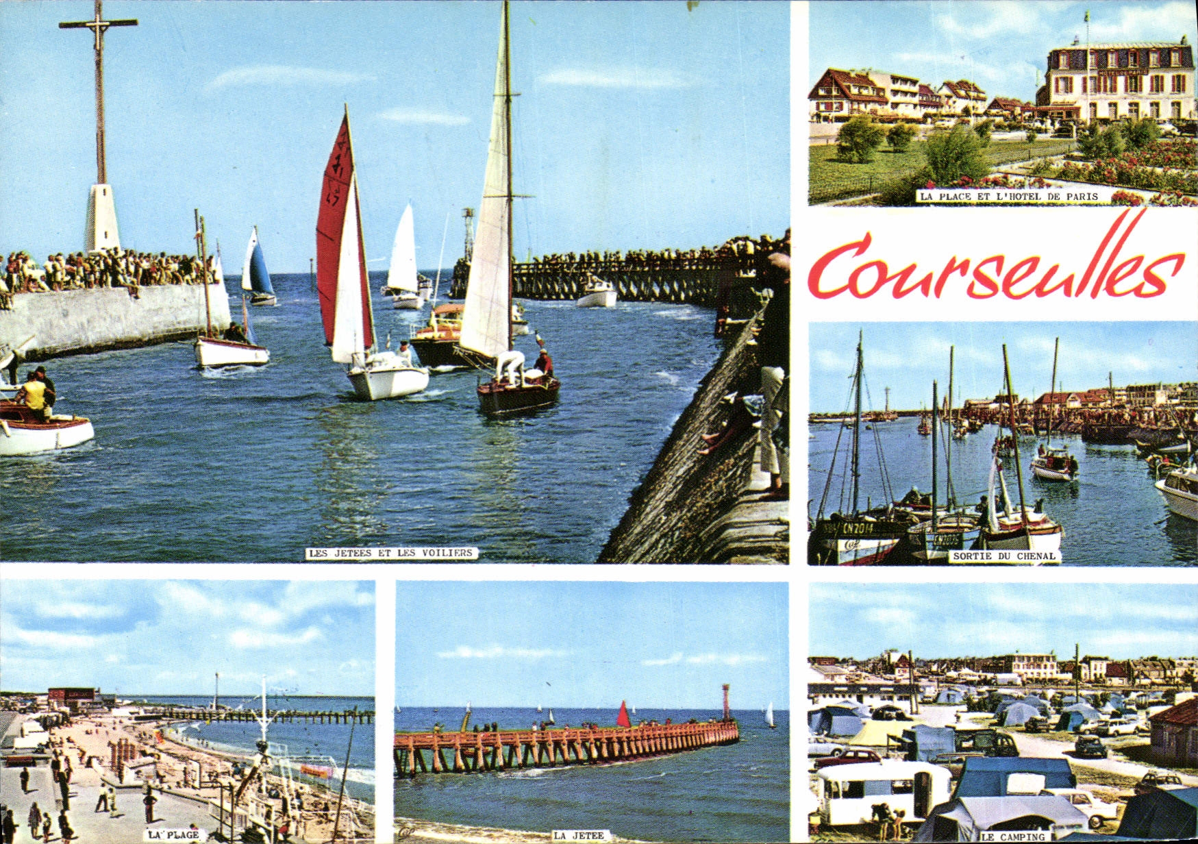 Courseulles-sur-Mer — vue du port, de la plage et du camping — Éditions Cap Théojac