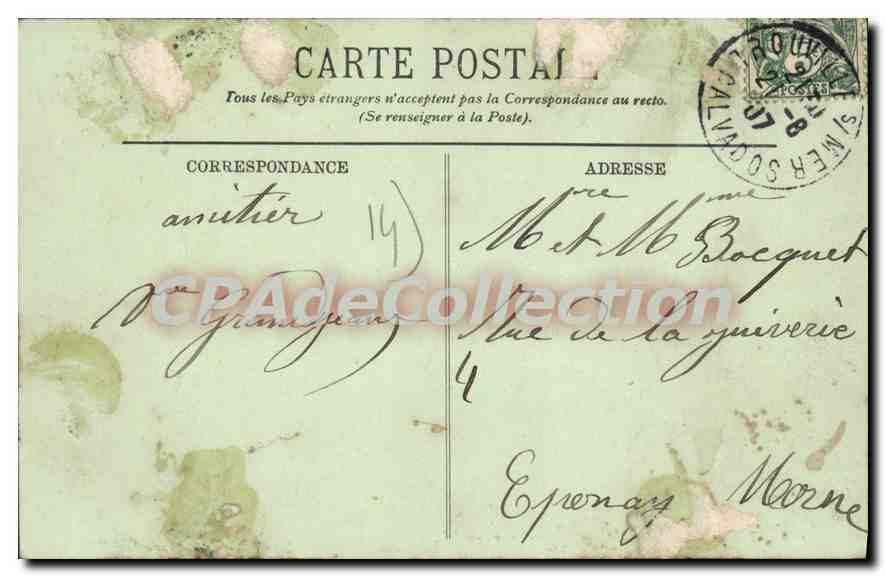 CPA Trouville La Rue Victor Hugo — Verso