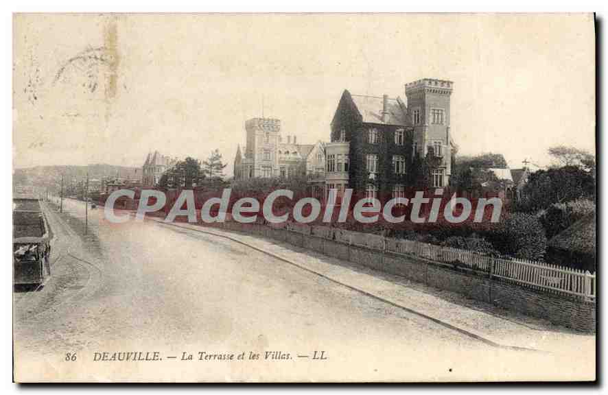 CPA Deauville La Terrasse et Les Villas