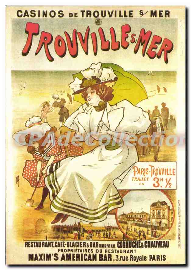 Casinos de Trouville-sur-Mer — Affiche publicitaire — Éditeur : Cornuche & Chauveau