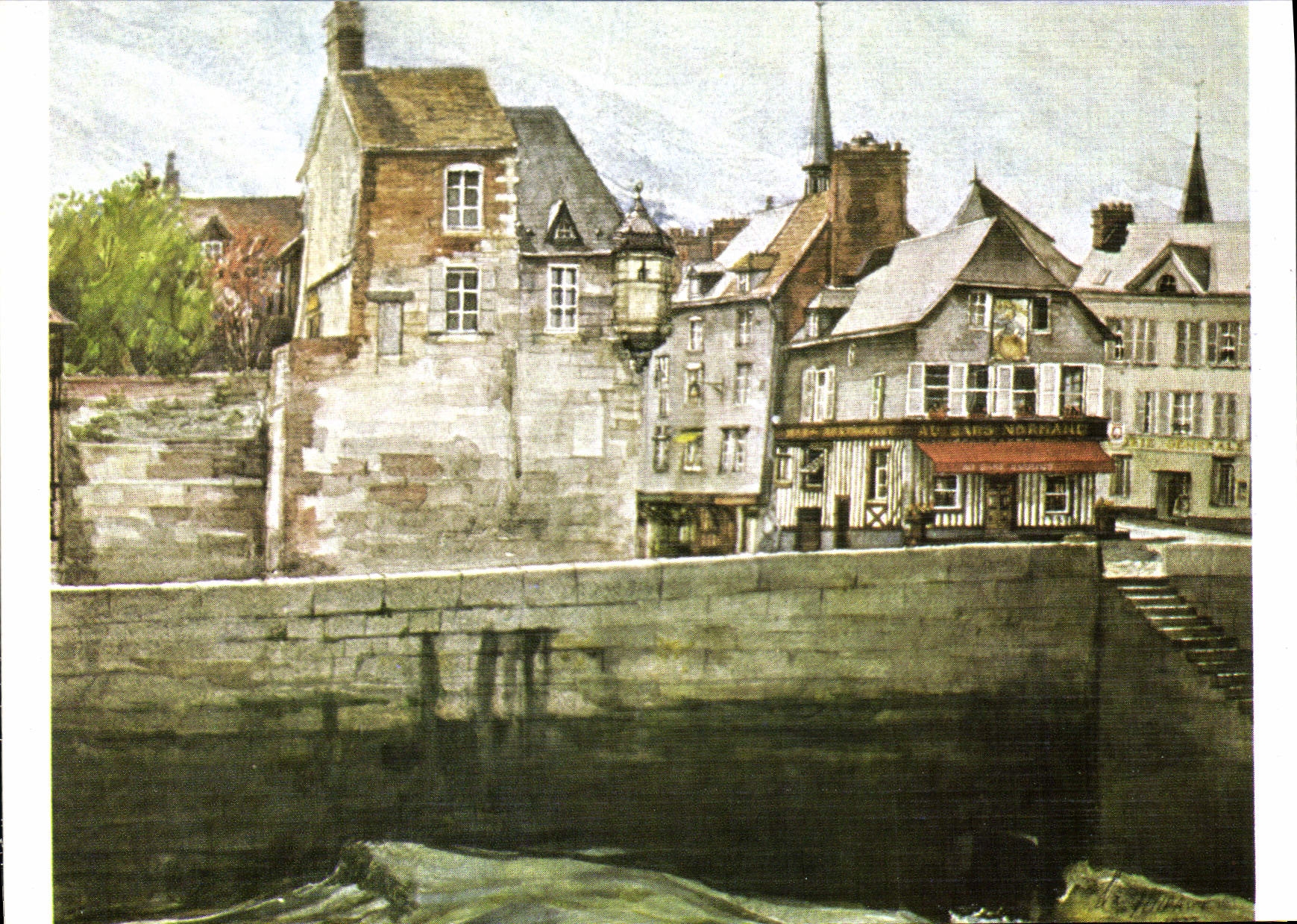 La Lieutenante — Honfleur — Aquarell von Jean Louis Thibaut