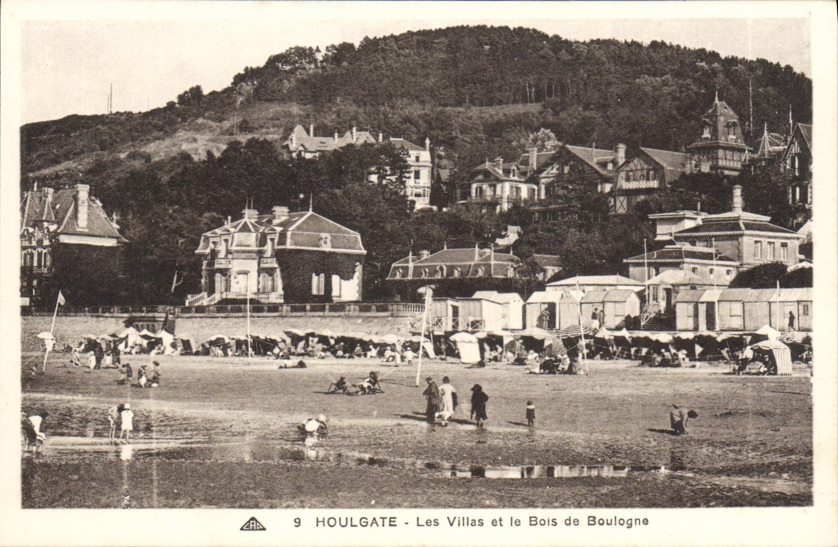 Houlgate - The Villas and the Bois de Boulogne — Vintage Postcard/Antique Ansichtskarte