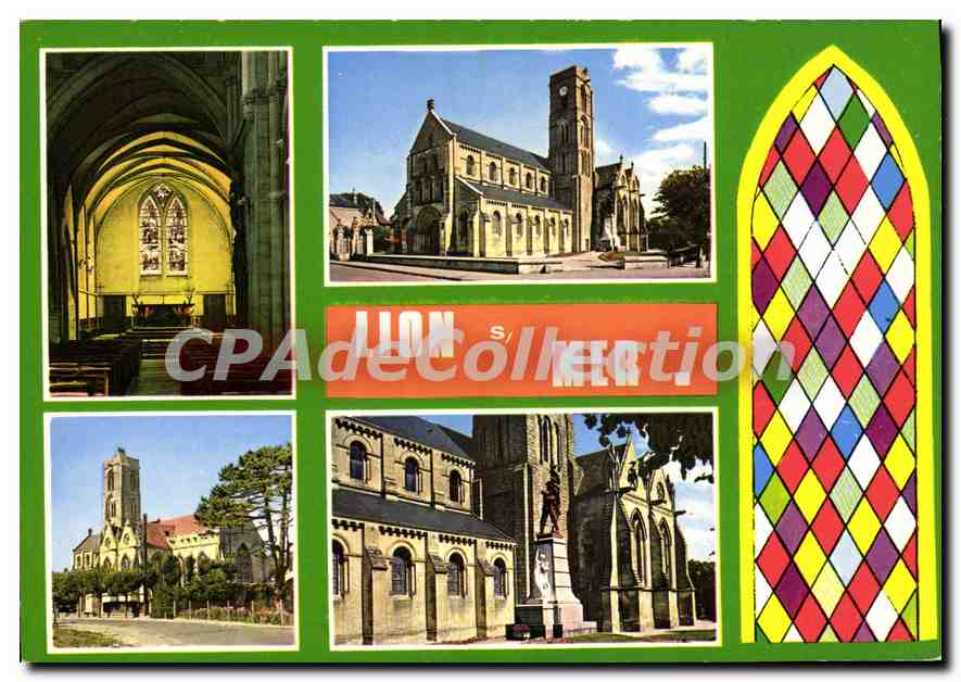 Lion-sur-Mer — Église, clocher roman et chœur du XIIIe siècle — Éditions Hachette