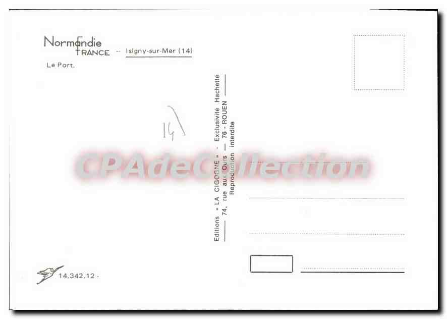 The Port — Isigny-sur-Mer (14) — Editions "LA CIGOGNE" — Back