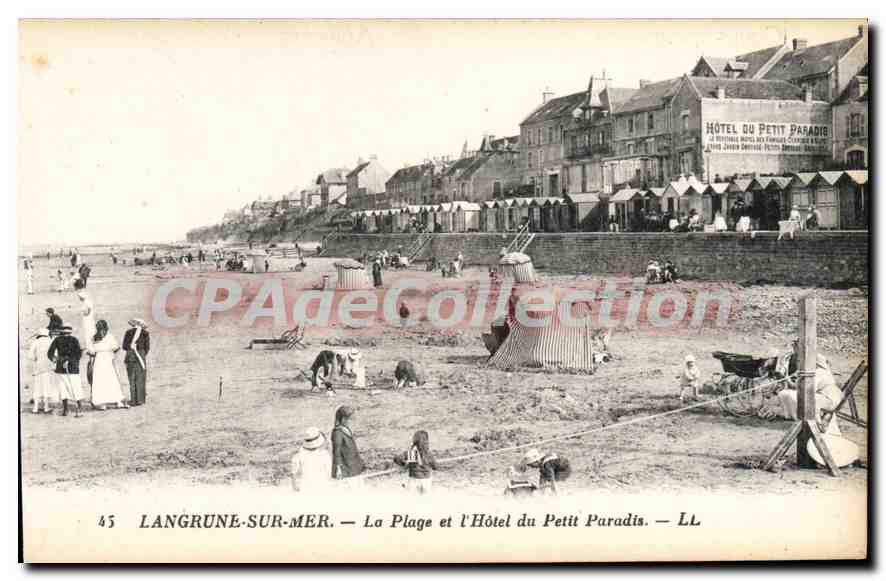 Langrune-sur-Mer — Die Strandpromenade und das Hôtel du Petit Paradis — LL