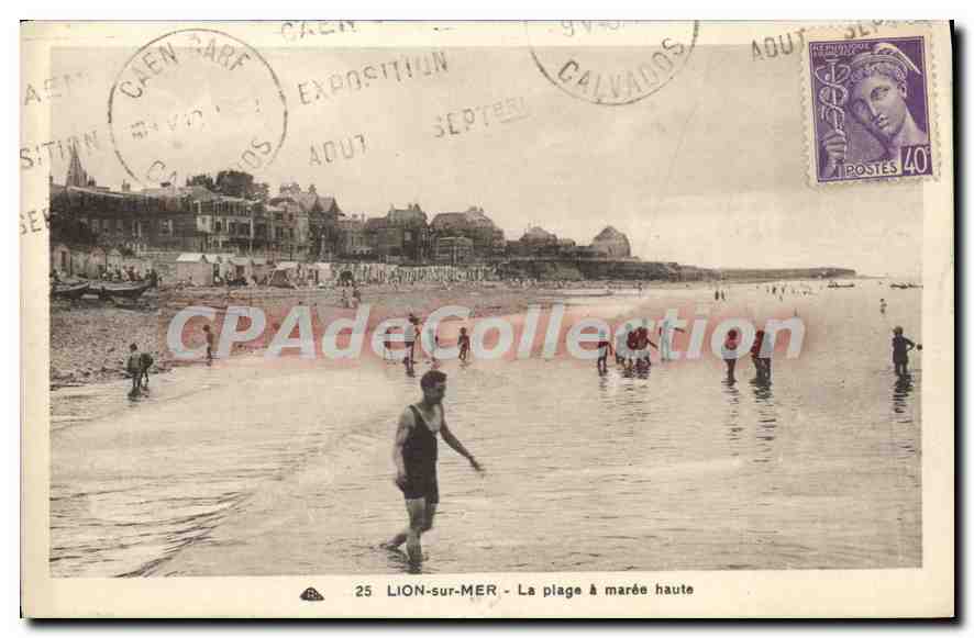 LION-sur-MER — Die Strandpromenade bei Ebbe — CP DES ARTS PHOTOGRAPHIQUES