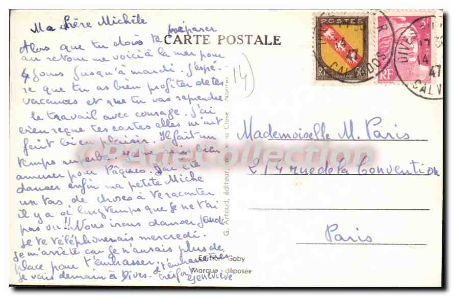 LION-sur-MER (Calvados) — La Plage — Saby — Verso