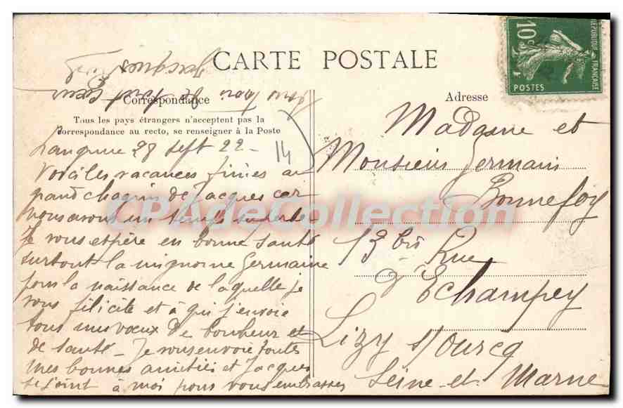 LION-SUR-MER (Calvados) — Auf der Promenade — J. Bret, Verlag Cassé (Depose) — Rückseite