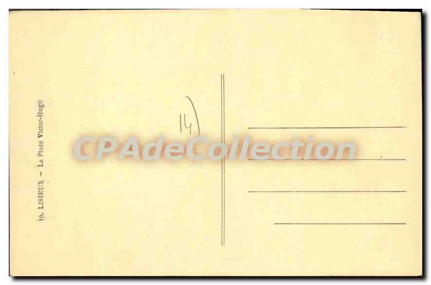 Lisieux — La Place Victor-Hugo — éditeur CPAAdeCollection, n°14 — Reverso