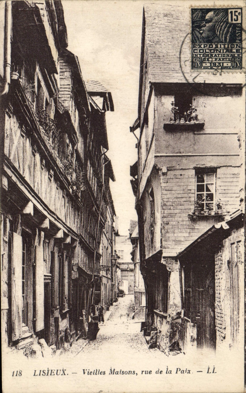 Lisieux — Vieilles Maisons, rue de la Paix — éditeur LL n°118