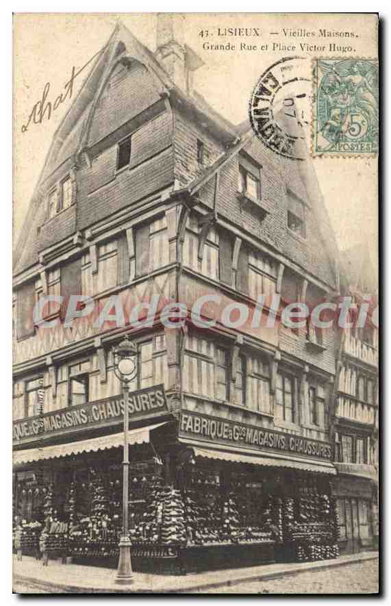 Lisieux — Vieilles Maisons, Grande Rue et Place Victor Hugo — Magasins Chaussures
