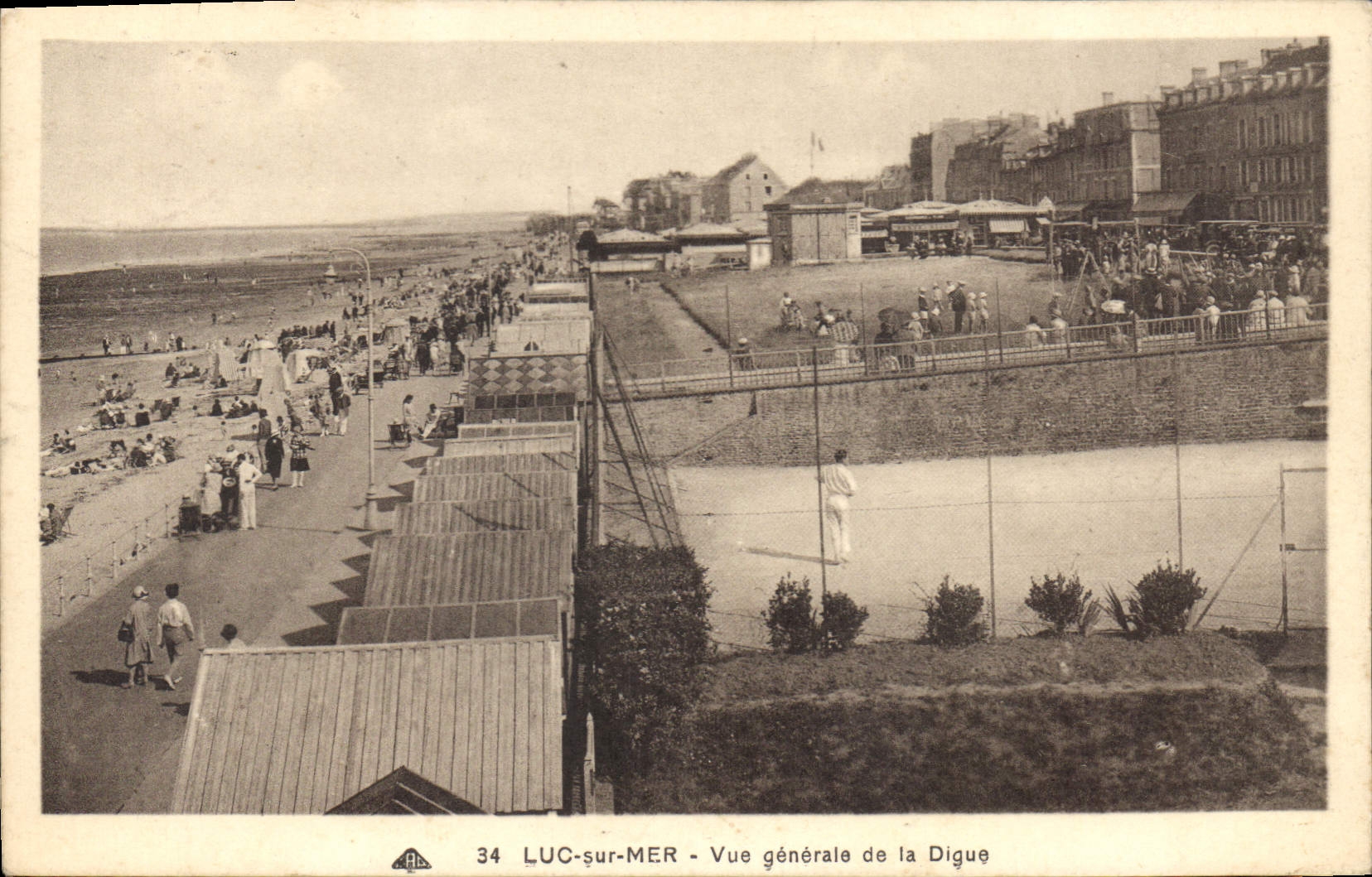 LUC-sur-MER - Allgemeiner Blick auf die Digue — Verlag Alaindeba des Arts Photomecaniques, Nr. 34