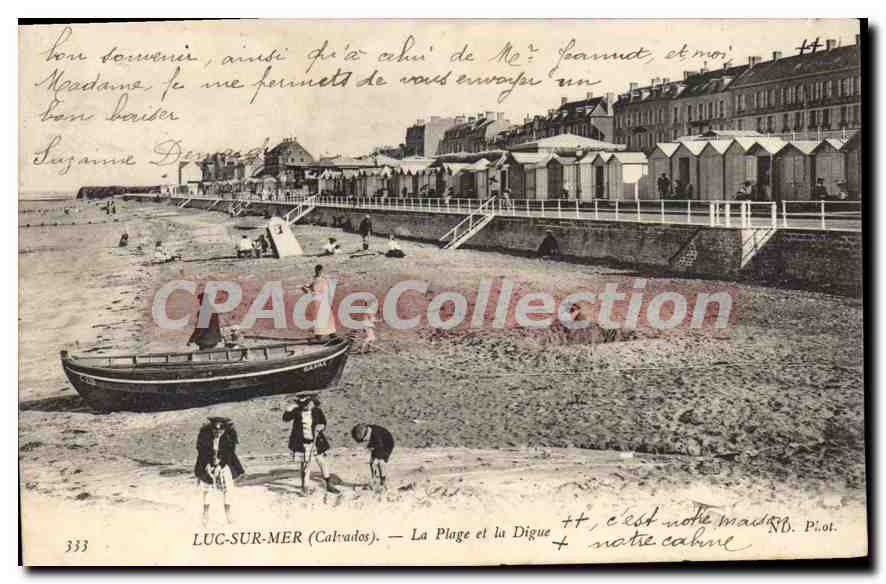 Lug-sur-Mer (Calvados) — Die Strandpromenade und der Deich — Verlag Piot, n° 333