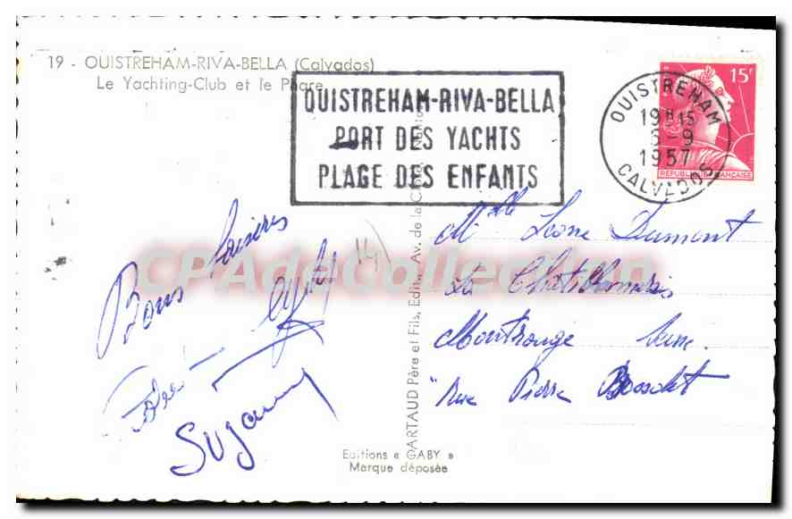 Ouistreham-Riva-Bella — Port des Yachts et le Phare — Éditions Gaby — Rückseite