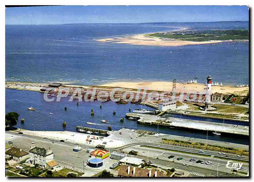 Ouistreham-Riva-Bella — Vue aérienne sur le port et l'écluse — Éditions Normandes, Le Coubey