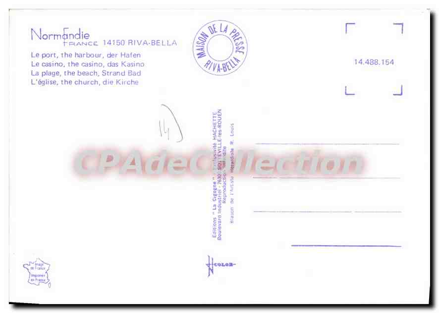Ouistreham Riva-Bella — Panoramablick — Hachette Editions — Rückseite