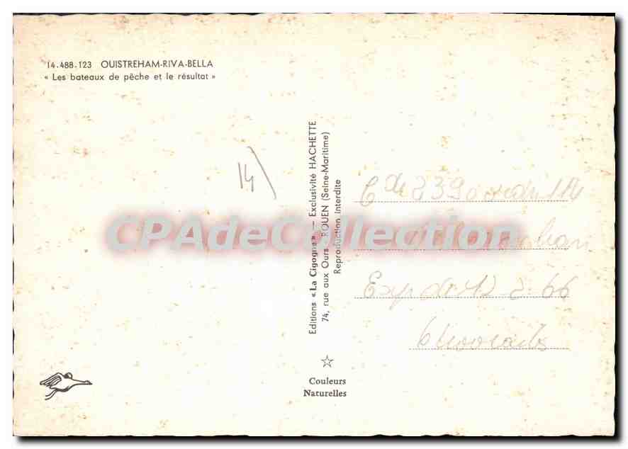 Ouistreham Riva-Bella — Fischereihafen und Waren — « La Groupe » Editions — Rückseite