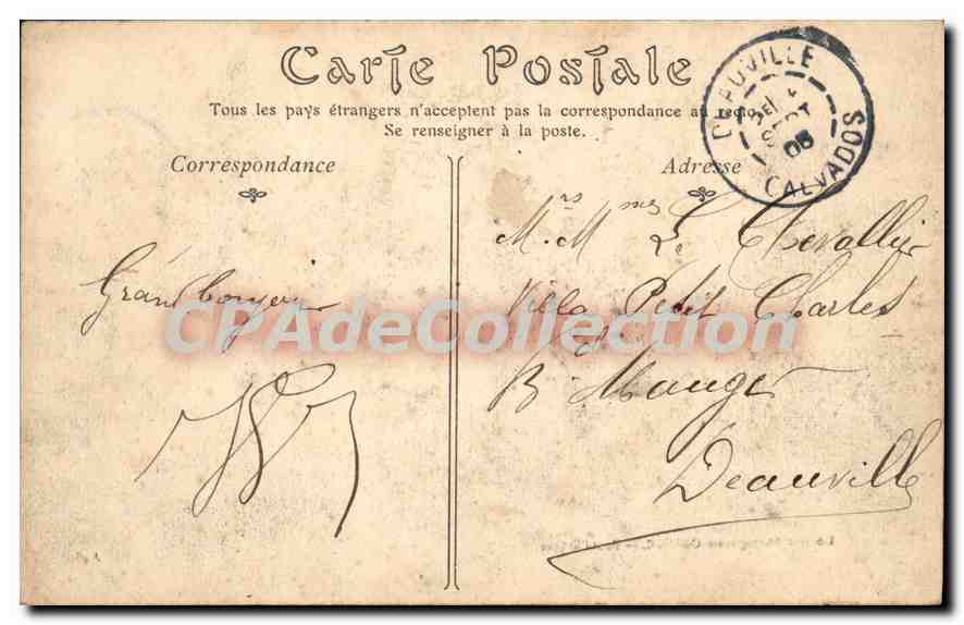 PONT-L'ÉVÈQUE — Vue générale prise de la nouvelle Route de Lisieux — Librairie Photographie OZANGE — n°22 — Verso