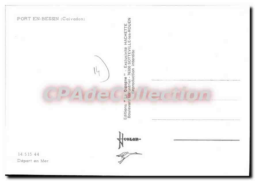 CPSM Port En Bessin départ en mer — Rückseite