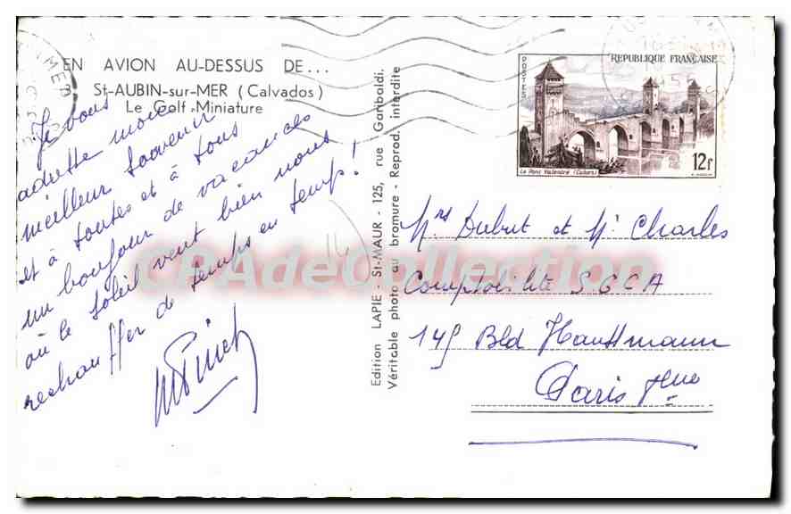 CPA Saint Aubin Sur Mer Le Golf Miniature — Verso