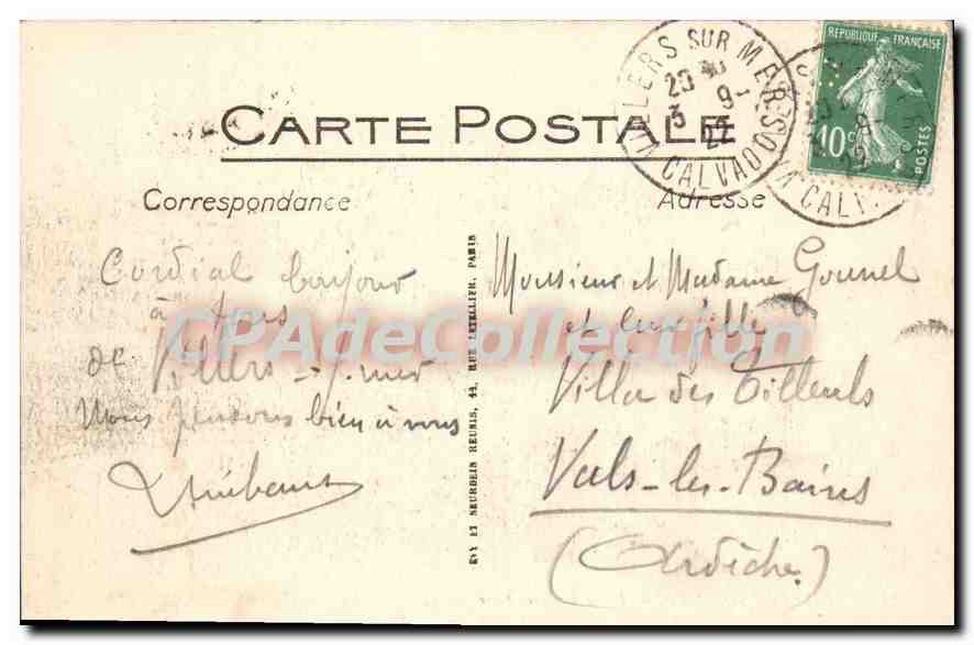 Villers-sur-Mer — Plage à marée basse — LL. n°110 — Verso