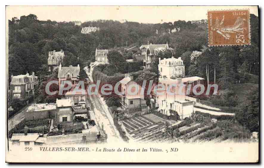 Villers-sur-Mer — La Route de Dives et les Villas — ND