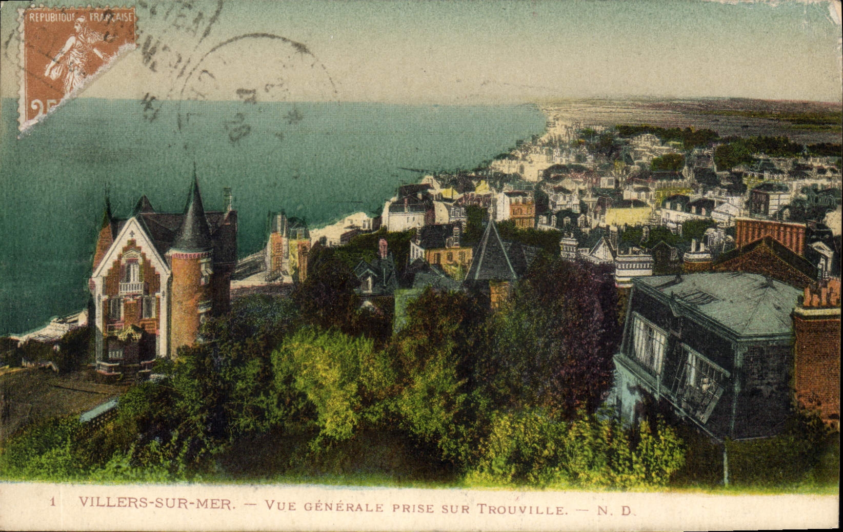 Villers-sur-Mer — Vue générale prise sur Trouville — N.D.