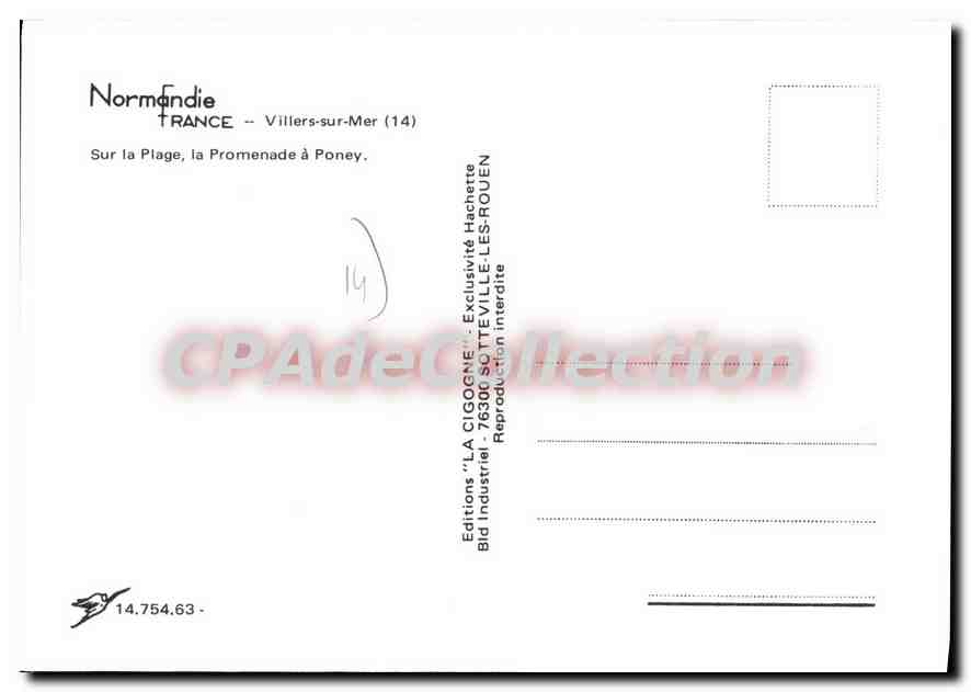 Paseo a caballo — Villers-sur-Mer — LA CIGOGNE — Reverso