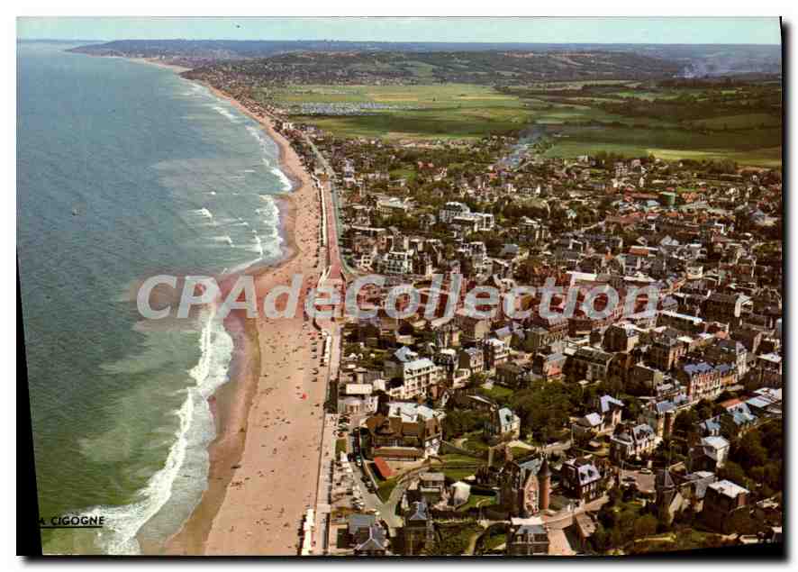 Villers-sur-Mer — Vue aérienne de la plage et de la ville — Éditions 'LA CIGOGNE'