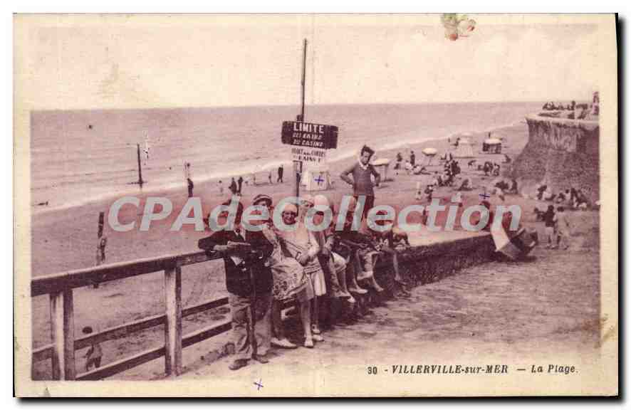 Villerville-sur-Mer — The Beach — G. Artaud, publisher of la Closse, n°30