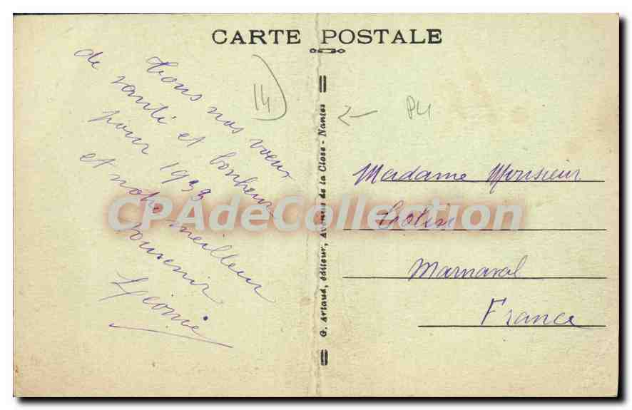 Villerville-sur-Mer — The Beach — G. Artaud, publisher of la Closse, n°30 — Back