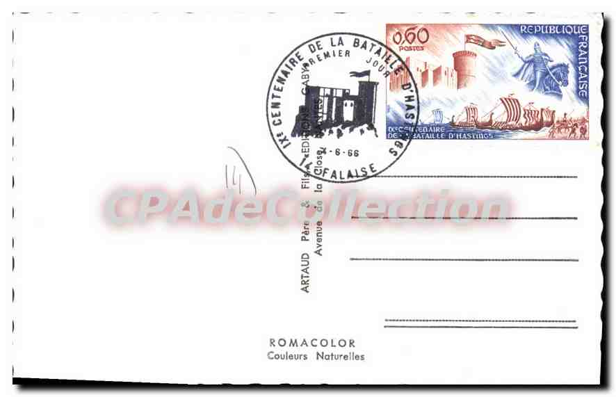 FALAISE — Statuen und Schloss — Verlag Artlaud & Fils, Nr. 123 — Rückseite