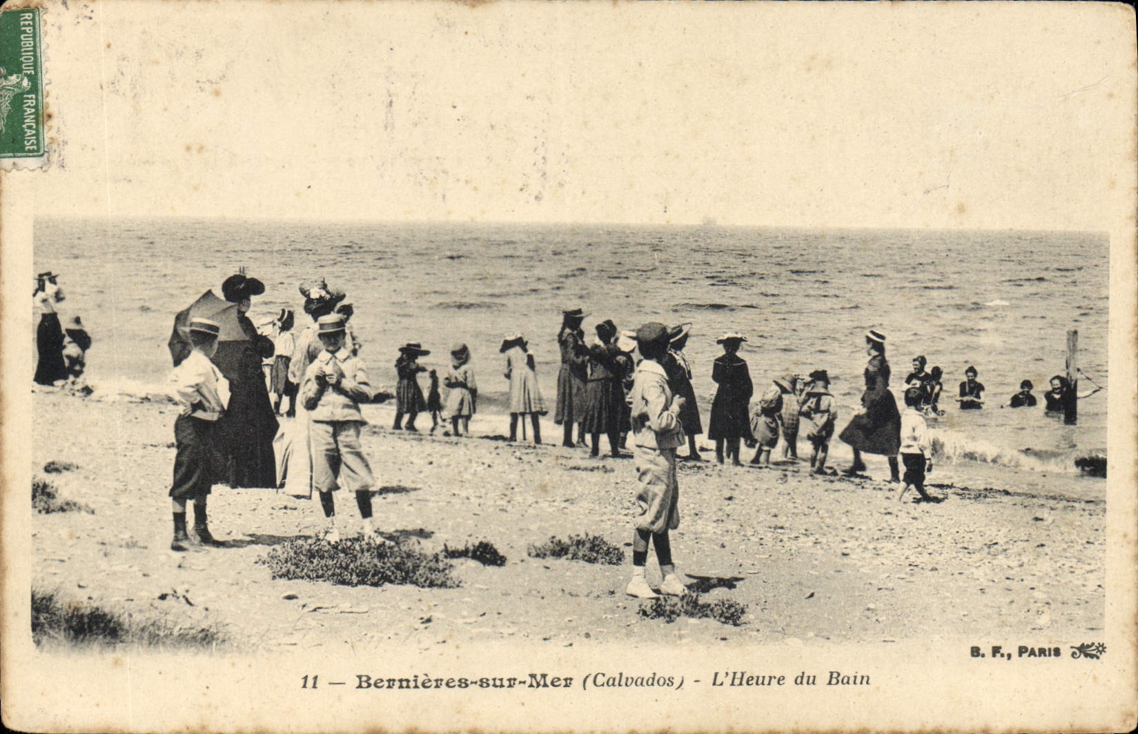 Bernières-sur-Mer (Calvados) — Die Badezeit — B. F., Paris, n°11