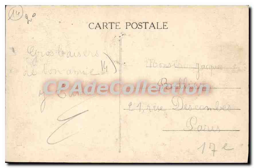 CPA environs de Caen Chateau De Beauregard L'Entree — Verso