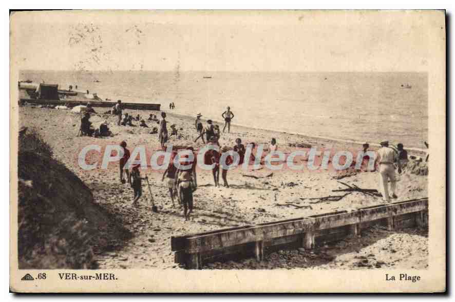 VER-sur-MER — Die Strand — CP Ade Collection n°68