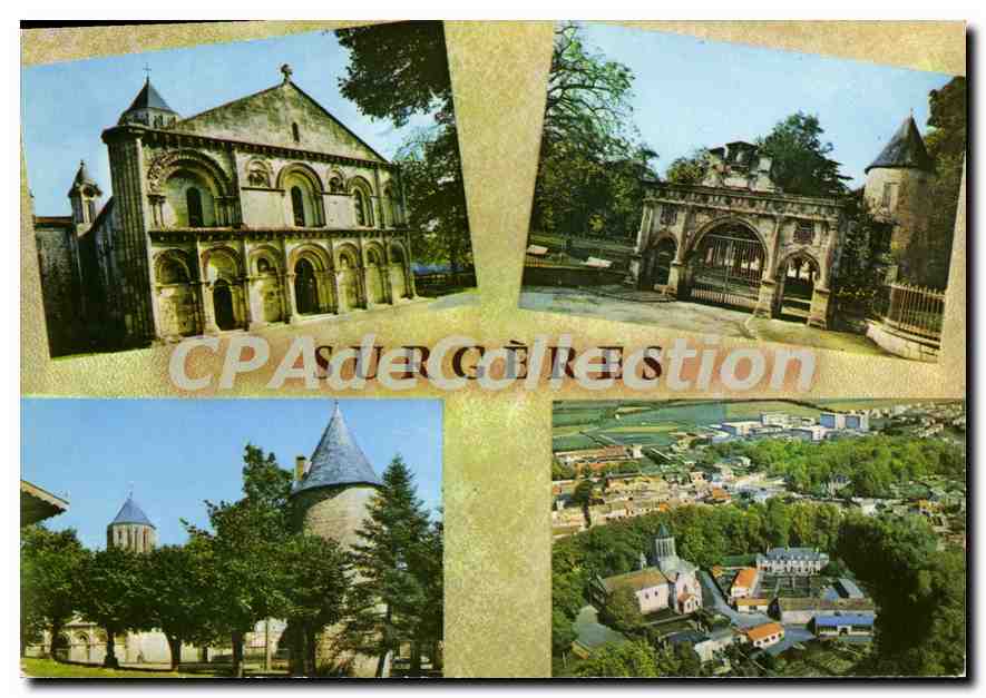 CPSM Surgeres L'Eglise Romane Port Renaissance Le Chateau Vue Generale