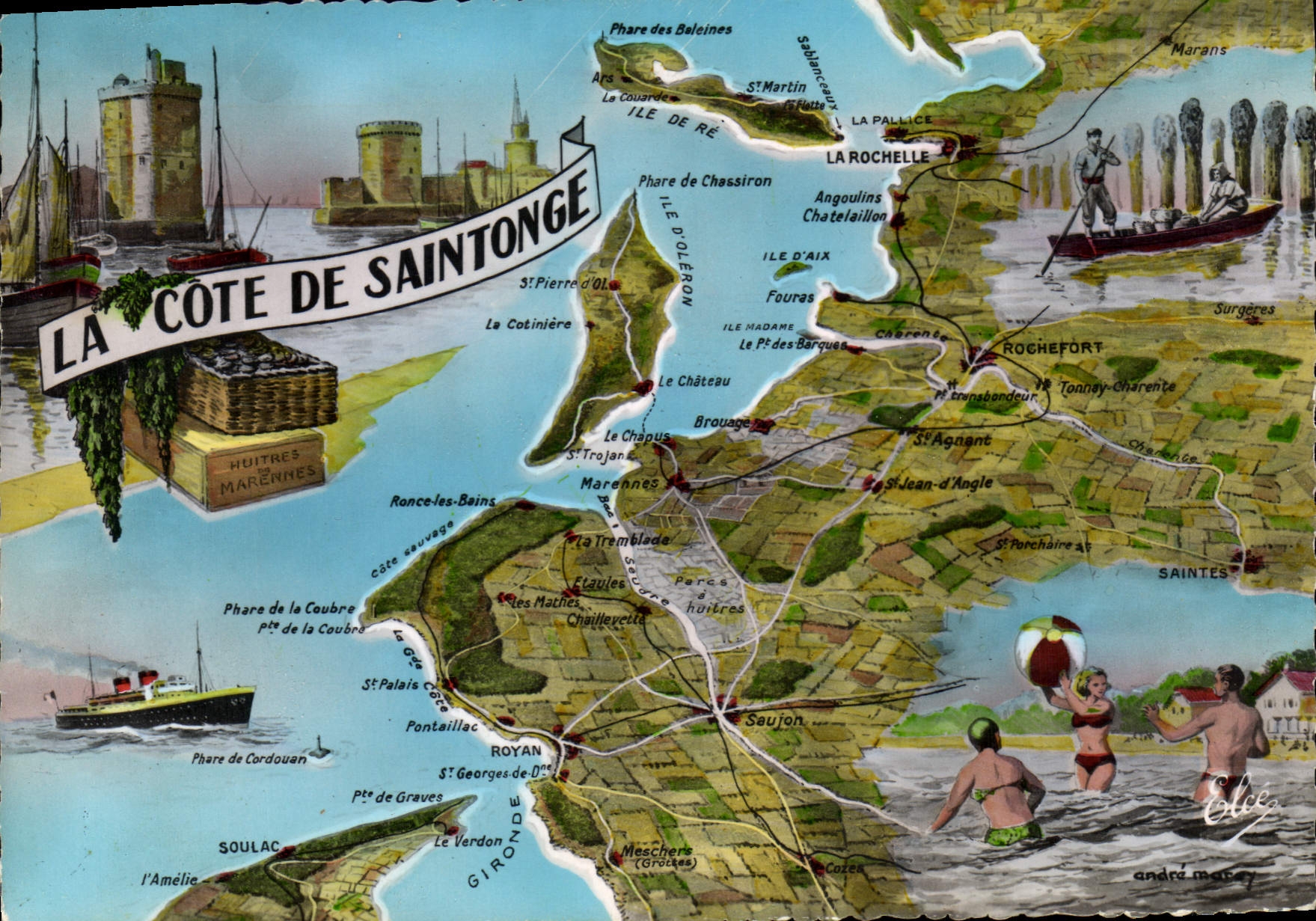 La Côte de Saintonge — Carte postale illustrée — André Marcy
