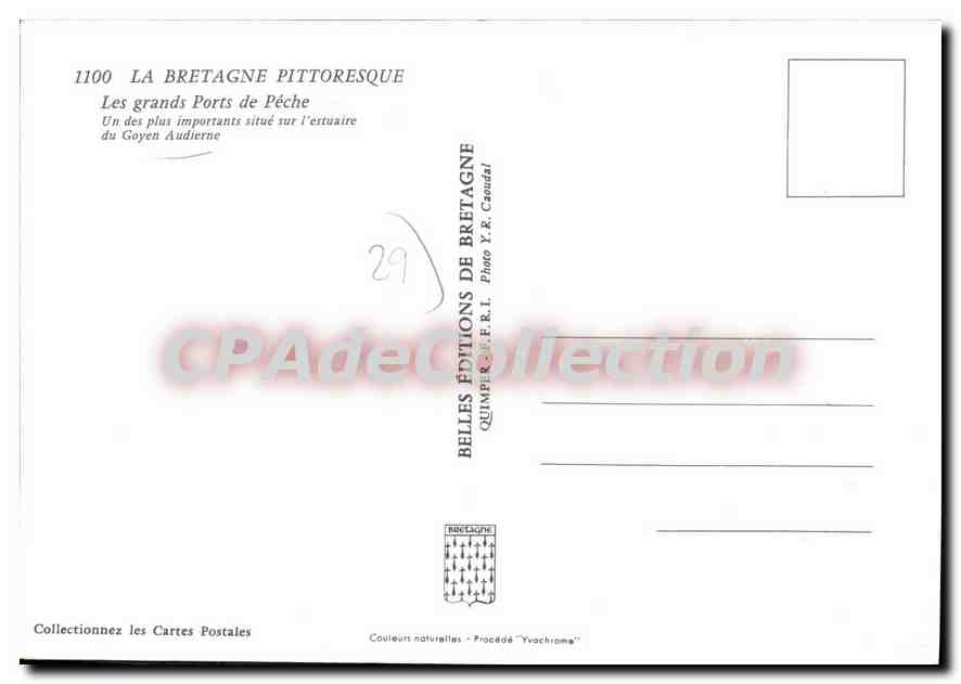 CPSM Audierne Les Grands Ports De Peche Un Des Plus importants Goyen Audierne — Verso