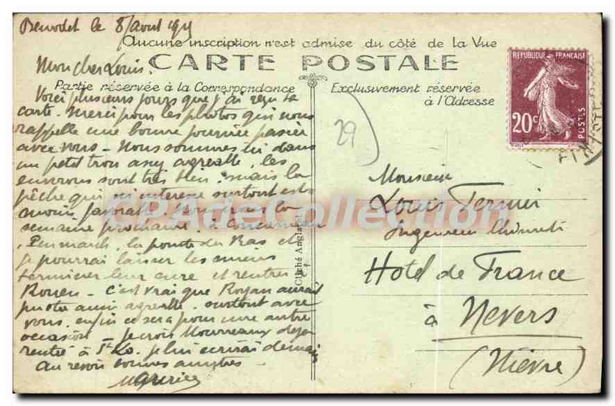CPA Benodet Vue Generale — Rückseite