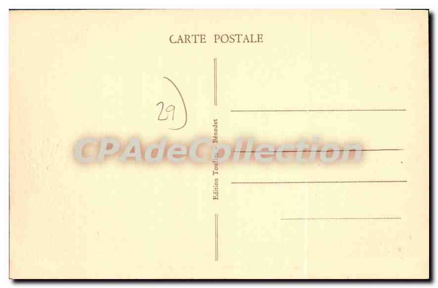 CPA Benodet Le Bac Et La Corniche — Rückseite