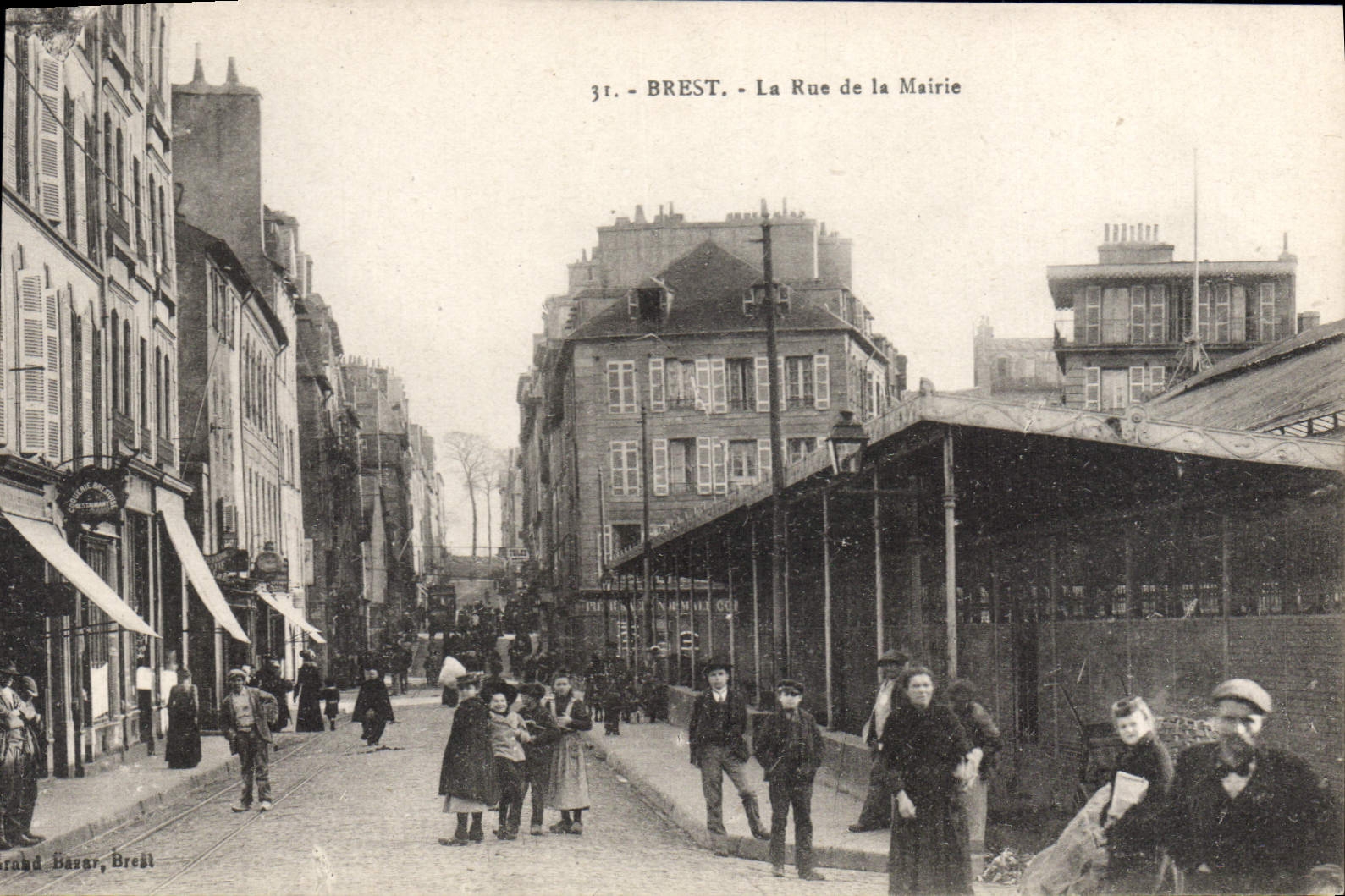CPA Brest La Rue De La Mairie