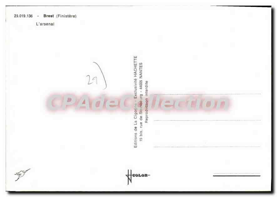 CPSM Brest L'Arsenal — Rückseite