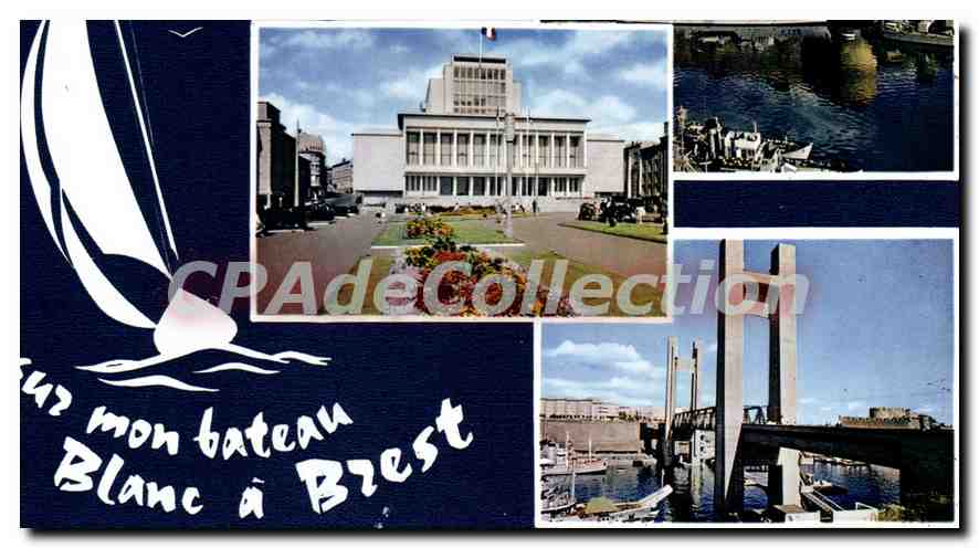 CPSM Brest La Penfeld Chateau Prefecture Maritime hotel de ville