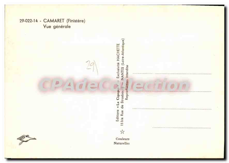 CPSM Camaret Vue Generale — Verso