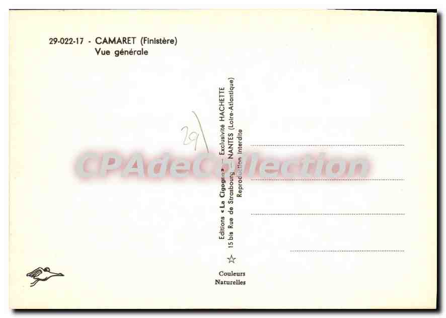 CPSM Camaret Vue Generale — Verso