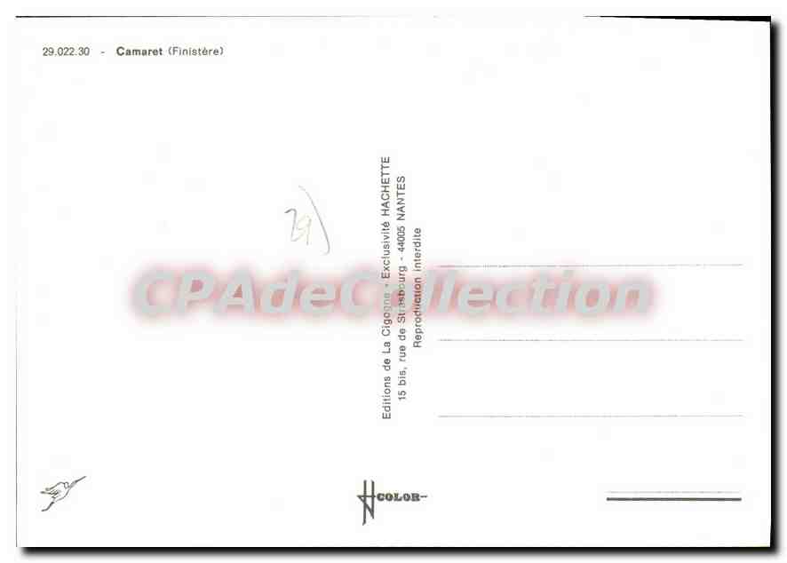 CPSM Camaret Sur Mer — Rückseite