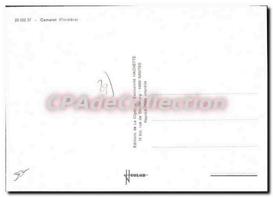 CPSM Camaret Sur Mer — Rückseite