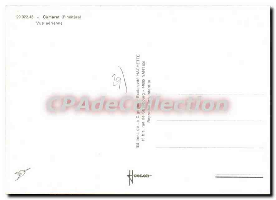 CPSM Camaret Vue Generale — Rückseite